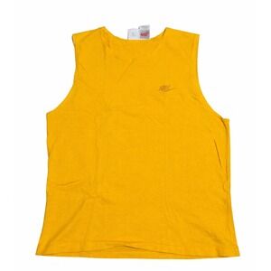 Nike Yellow Tank‎ Top Men's Large Women's XL Oversized Y2K Sleeveless Shirt